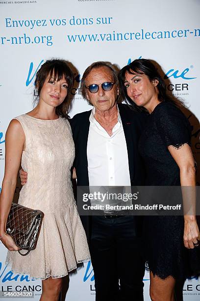 Caroline Nielsen, Alexandre Arcady and Sabrina Guigui attend 'Vaincre Le Cancer' Charity Gala Night at Opera Garnier on July 10, 2016 in Paris,...