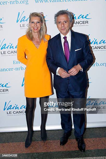 Baronness Eva Ameil and Michel Oks attend 'Vaincre Le Cancer' Charity Gala Night at Opera Garnier on July 10, 2016 in Paris, France.