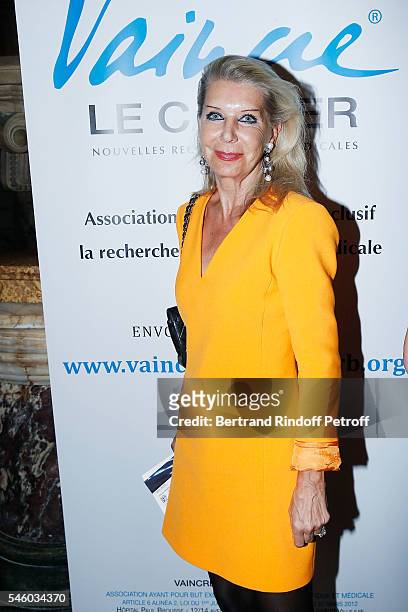 Baronness Eva Ameil attends 'Vaincre Le Cancer' Charity Gala Night at Opera Garnier on July 10, 2016 in Paris, France.