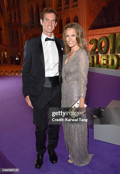 Andy Murray and Kim Murray attend the Wimbledon Winners Ball at The Guildhall on July 10, 2016 in London, England.