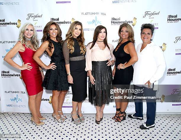 Kim DePaola, Dolores Catania, Siggy Flicker, Jacqueline Laurita, Kathy Wakile and Rosie Pierri attend the "Real Housewives Of New Jersey" Season 7...