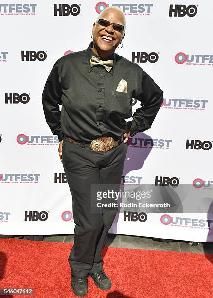 Claudette "Sexy DJ" Colbert attends 2016 Outfest Los Angeles LGBT Film Festival screening of "Jewels Catch One" at Harmony Gold Theatre on July 10,...