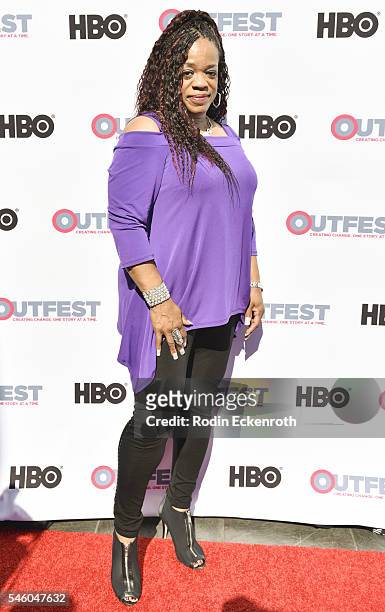 Singer Evelyn "Champagne" King attends 2016 Outfest Los Angeles LGBT Film Festival screening of "Jewels Catch One" at Harmony Gold Theatre on July...