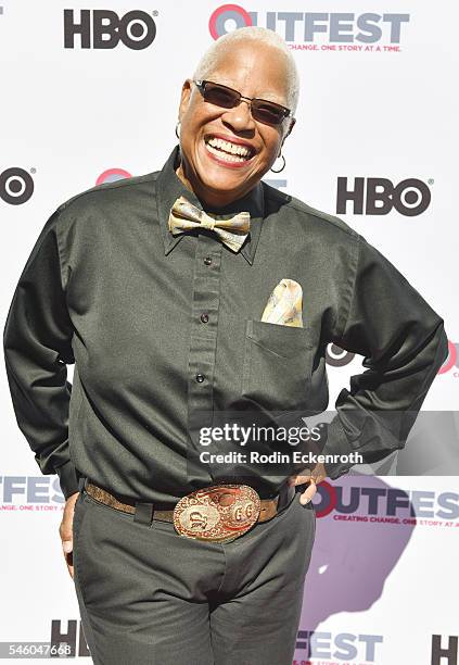 Claudette "Sexy DJ" Colbert attends 2016 Outfest Los Angeles LGBT Film Festival screening of "Jewels Catch One" at Harmony Gold Theatre on July 10,...