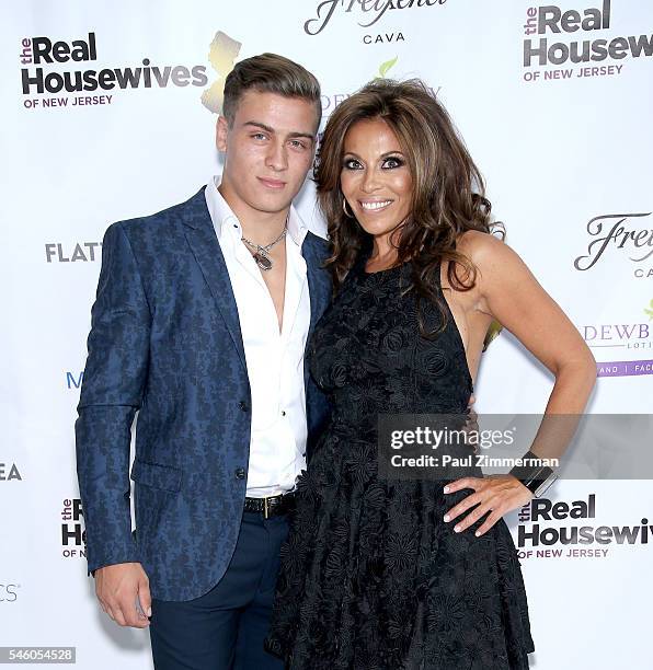 Frank Catania and Dolores Catania attend the "Real Housewives Of New Jersey" Season 7 Premiere Party at Molos on July 10, 2016 in Weehawken, New...