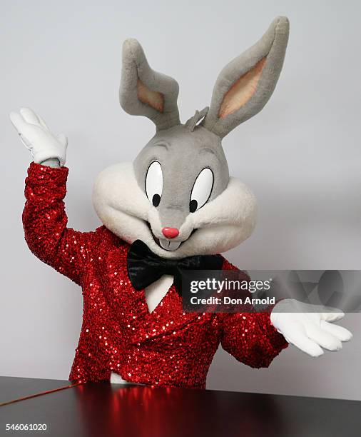 Bugs Bunny poses during a preview for Bugs Bunny at the Symphony II at Sydney Opera House on July 11, 2016 in Sydney, Australia.