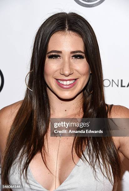 Dancer Chelsie Hill arrives at the 4th Annual Beautycon Festival Los Angeles at the Los Angeles Convention Center on July 9, 2016 in Los Angeles,...