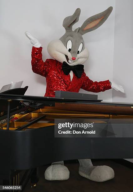 Bugs Bunny poses during a preview for Bugs Bunny at the Symphony II at Sydney Opera House on July 11, 2016 in Sydney, Australia.