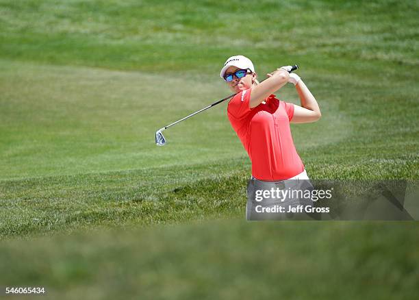 Jodi Ewart Shadoff of England hits a shot during the final round of the U.S. Women's Open at the CordeValle Golf Club on July 10, 2016 in San Martin,...