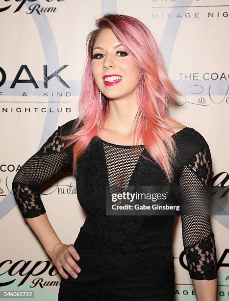 Model Annalee Belle attends the Coach Woodson Las Vegas Invitational red carpet and pairings party at 1 OAK Nightclub at The Mirage Hotel & Casino on...