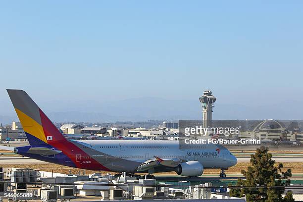 Planes at Los Angeles International Airport on July 10, 2016 in Los Angeles, California.