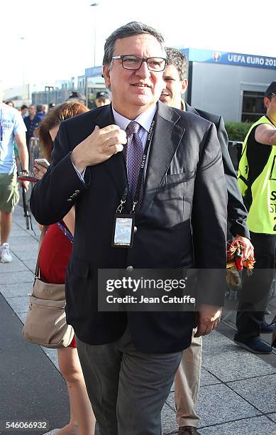 Jose Manuel Barroso attends the UEFA Euro 2016 final match between Portugal and France at Stade de France on July 10, 2016 in Saint-Denis near Paris,...