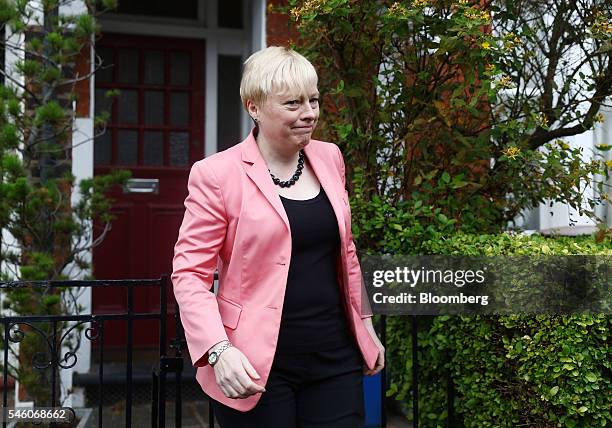 Angela Eagle, former business spokeswoman for the U.K. Opposition Labour Party, leaves her home in London, U.K., on Monday, July 11, 2016. Eagle will...