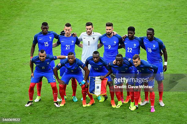 The France team before the European Championship Final between Portugal and France at Stade de France on July 10, 2016 in Paris, France.
