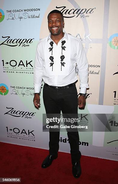 Actor/comedian Chris Tucker attends the Coach Woodson Las Vegas Invitational red carpet and pairings party at 1 OAK Nightclub at The Mirage Hotel &...