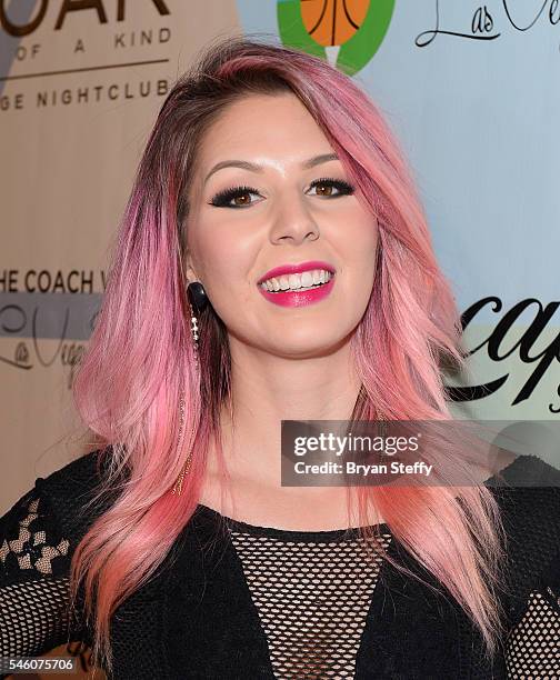 Model Annalee Belle attends the Coach Woodson Las Vegas Invitational red carpet and pairings party at 1 OAK Nightclub at The Mirage Hotel & Casino on...