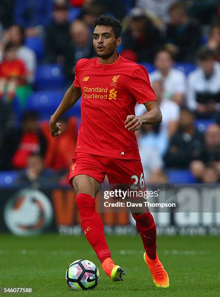 Tiago Ilori of Liverpool during the Pre-Season Friendly match between Tranmere Rovers and Liverpool at Prenton Park on July 8, 2016 in Birkenhead,...