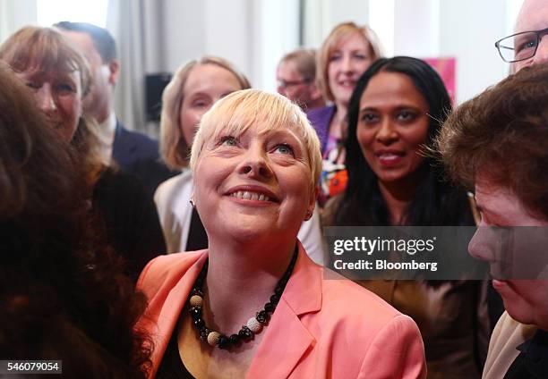 Angela Eagle, former business spokeswoman for the U.K. Opposition Labour Party, departs a news conference to announce her Labour party leadership bid...