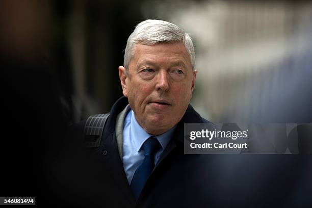 Former Home Secretary Alan Johnson arrives to attend a press conference held by former shadow business secretary Angela Eagle in which Eagle...