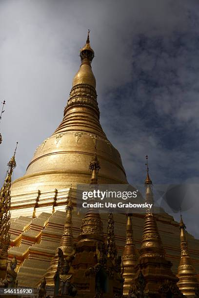 Yangon, Myanmar Look at the Shwedagon Pagoda, the most important religious building of Myanmar on June 16, 2016 in Yangon, Myanmar.
