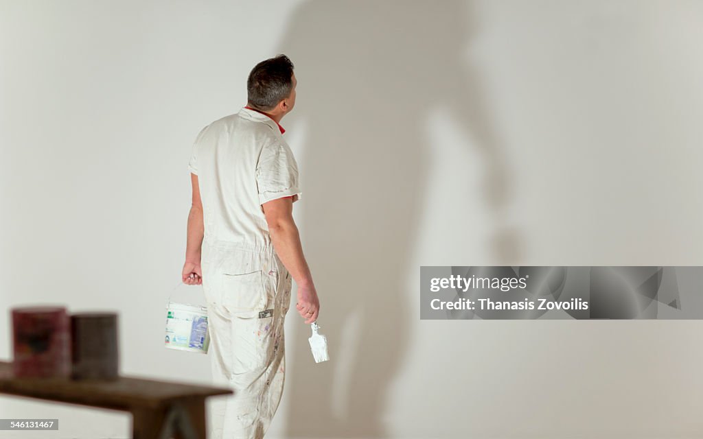 Painter working in refurbishment