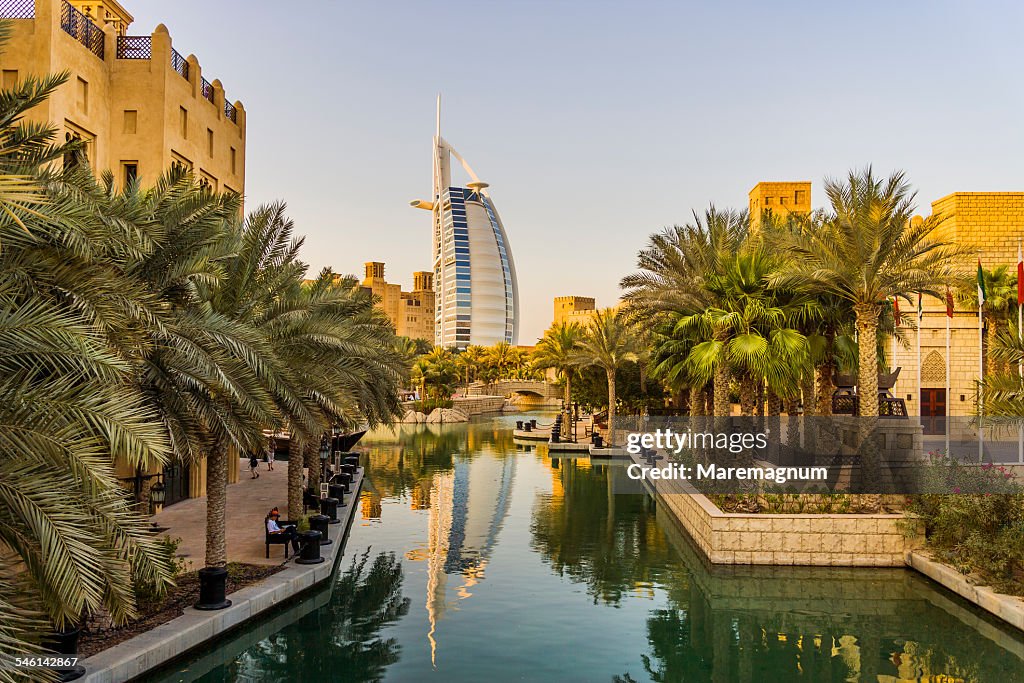Exterior of Souk Madinat Jumeirah and Burj al Arab