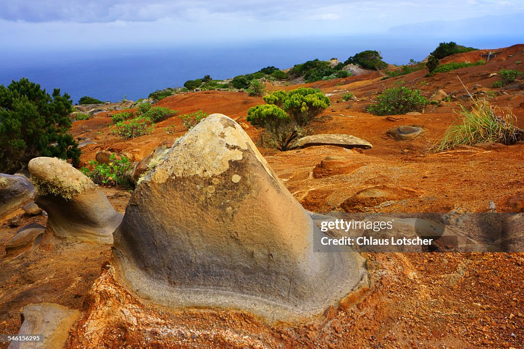 Eroding volcanic rocks, La Gomera