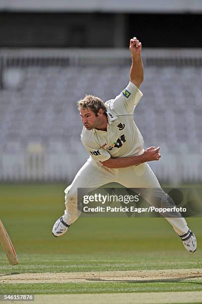 Ryan Harris bowling for Sussex during the season-opening match between Marylebone Cricket Club and Sussex at Lord's Cricket Ground, London, 11th...