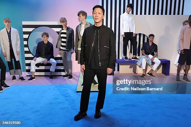 Designer Jae Wan Park at the Plac Presentation during New York Fashion Week: Men's S/S 2017 at Industria Superstudio on July 11, 2016 in New York...