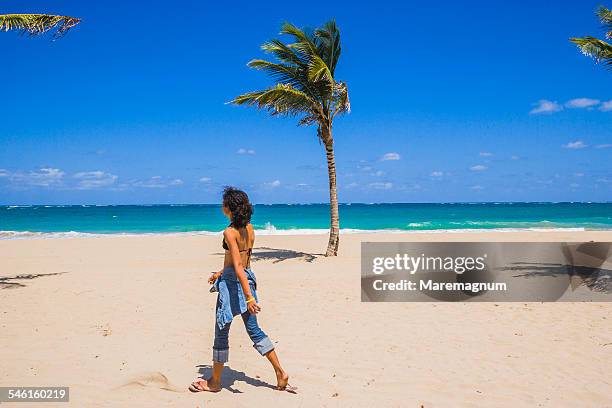 isla verde, isla verde beach - puerto rico palm tree stock pictures, royalty-free photos & images