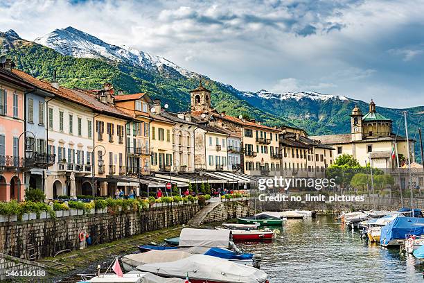 cannobio in italia presso il lago maggiore - cannobio foto e immagini stock