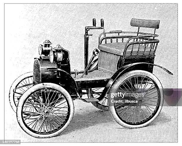 ilustraciones, imágenes clip art, dibujos animados e iconos de stock de ilustración antigua del coche - mechanical drawing car