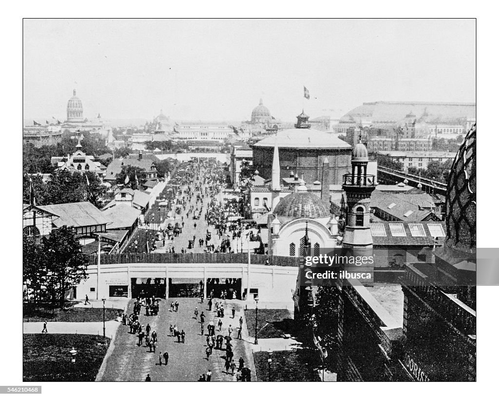 Antique photograph of the World's Columbian Exposition (Chicago,USA)-1893,