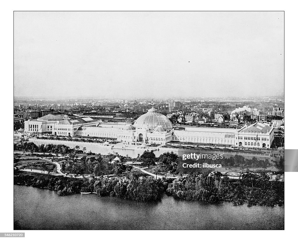 Antique photograph of Horticulture building (World's Columbian Exposition, Chicago,USA)-1893