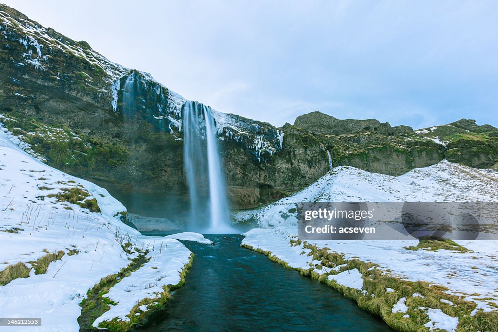 Iceland, Seljalandsfoss, Scenic view of waterfall