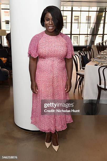 Actress Uzo Aduba attends a luncheon hosted by Glamour and Facebook to discuss the 2016 election at Samsung 837 in NYC on July 11, 2016 in New York...