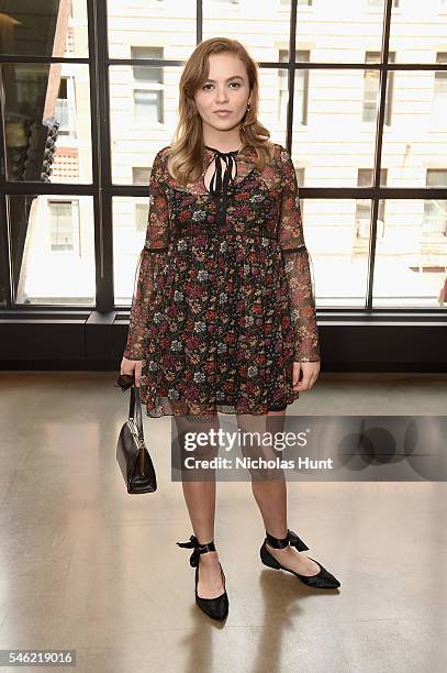 Actress Morgan Saylor attends a luncheon hosted by Glamour and Facebook to discuss the 2016 election at Samsung 837 in NYC on July 11, 2016 in New...