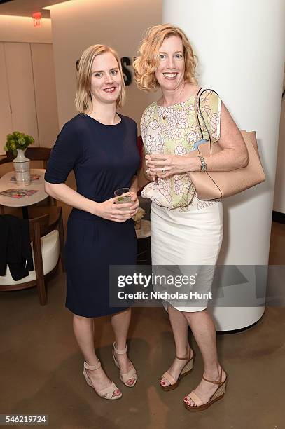 Glamour News and Politics editor, Meredith Clark and EVP, Corporate Communications Conde Nast, Cameron Blanchard attend a luncheon hosted by Glamour...