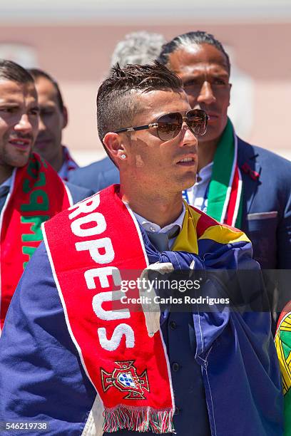 Portuguese forward Cristiano Ronaldo during the meeting with the countries President Marcelo Rebelo de Sousa for the Portugal Euro 2016 Victory...