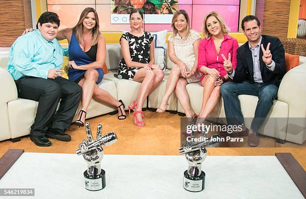 Christopher Rivera winner "La Voz Kids", Rashel Diaz ,Natalia Jimenez Winner of "La Voz Kids" coach , Adamari Lopez, Ana Maria Canseco and Diego...