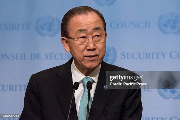 Secretary-General Ban Ki-moon speaks with the press. Amid escalating armed conflict in South Sudan, United Nations Secretary-General Ban Ki-moon held...