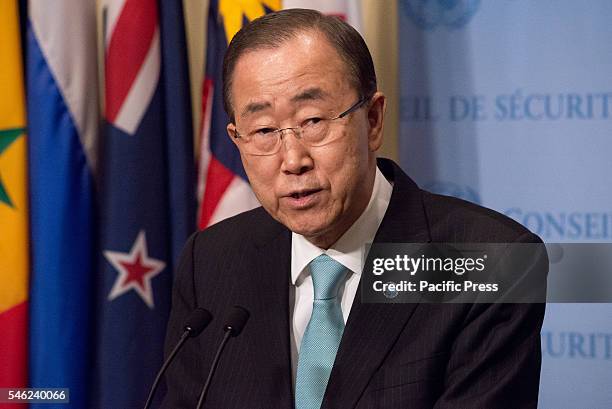 Secretary-General Ban Ki-moon speaks with the press. Amid escalating armed conflict in South Sudan, United Nations Secretary-General Ban Ki-moon held...