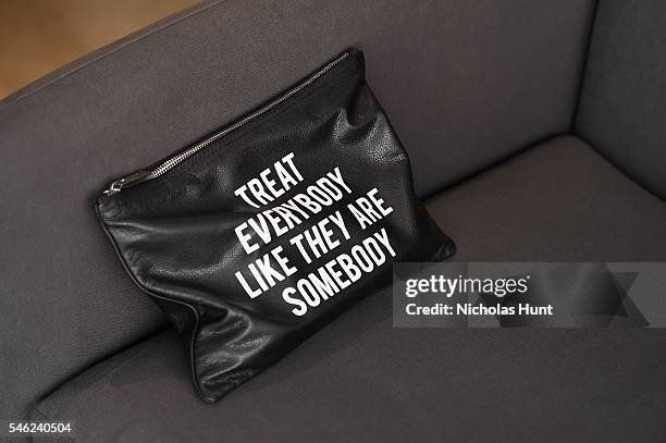 Bag detail, during a luncheon hosted by Glamour and Facebook to discuss the 2016 election at Samsung 837 in NYC on July 11, 2016 in New York City.