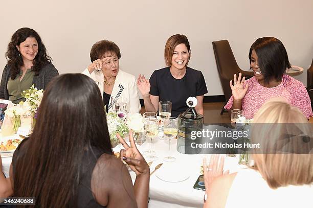 Rebecca Traister, Nita Lowey, Cindi Leive and Uzo Aduba attend a luncheon hosted by Glamour and Facebook to discuss the 2016 election at Samsung 837...