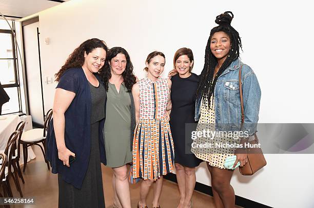 Anna Holmes, Rebecca Traister, Zoe Kazan, Cindi Leive and Jessica Williams attend a luncheon hosted by Glamour and Facebook to discuss the 2016...