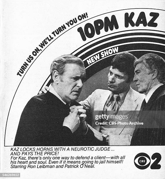 Television advertisement as appeared in the September 23, 1978 issue of TV Guide magazine. An ad for the prime time legal drama: Kaz, which aired...