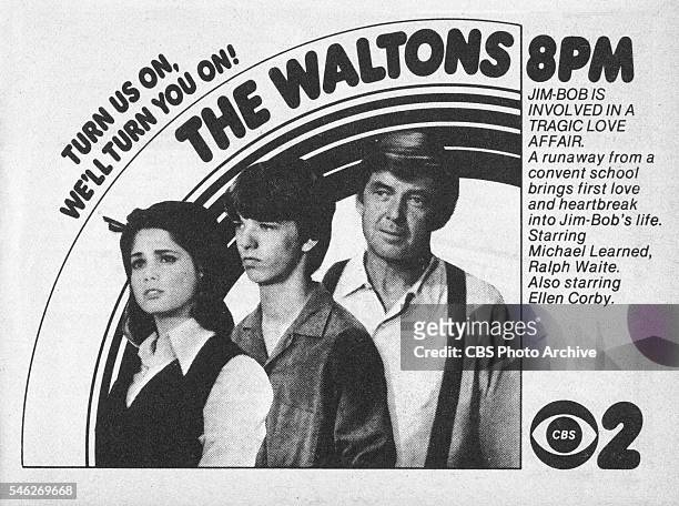 Television advertisement as appeared in the September 23, 1978 issue of TV Guide magazine. An ad for the family drama The Waltons, which aired on...