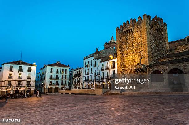 caceres main square - caceres bildbanksfoton och bilder