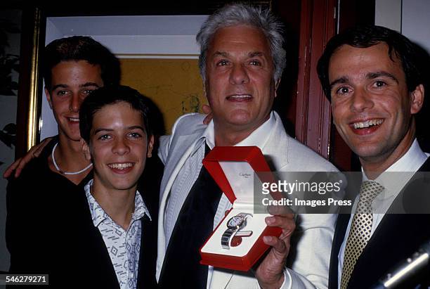 Tony Curtis amongst fans at Tony Curtis' Art Exhibition at the Sands Hotel and Casino circa 1987 in Atlantic City, New Jersey.