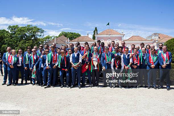 Portuguese´s players with the Portuguese President Marcelo Rebelo de Sousa during the meeting with the Portuguese President Marcelo Rebelo de Sousa...